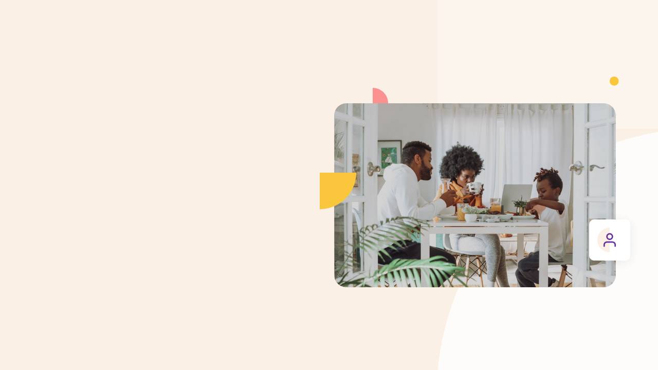 A couple is sitting with a child at the dining table.