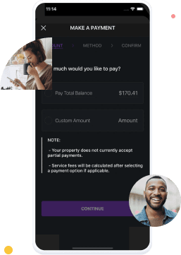 Cell phone finacial app on screen make payment