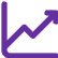 Chart with line going up icon