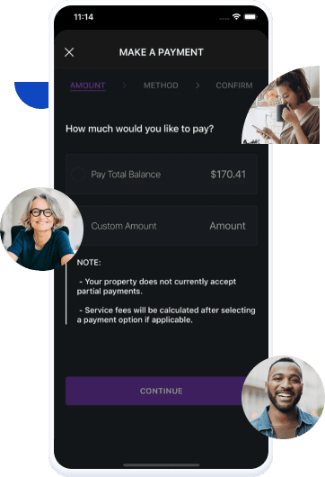 Cell phone finacial app on screen make payment